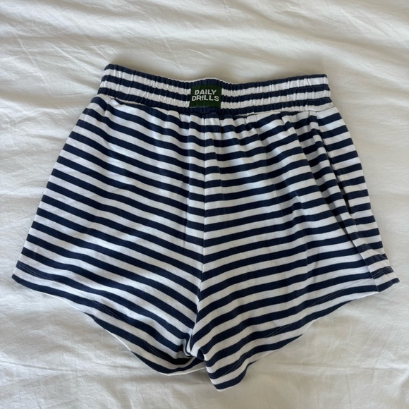 Daily Drills Navy Striped Shorts - Picture 2 of 4